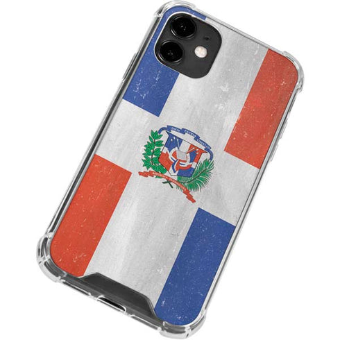 Dominican Republic Flag Faded iPhone 12 Clear Case